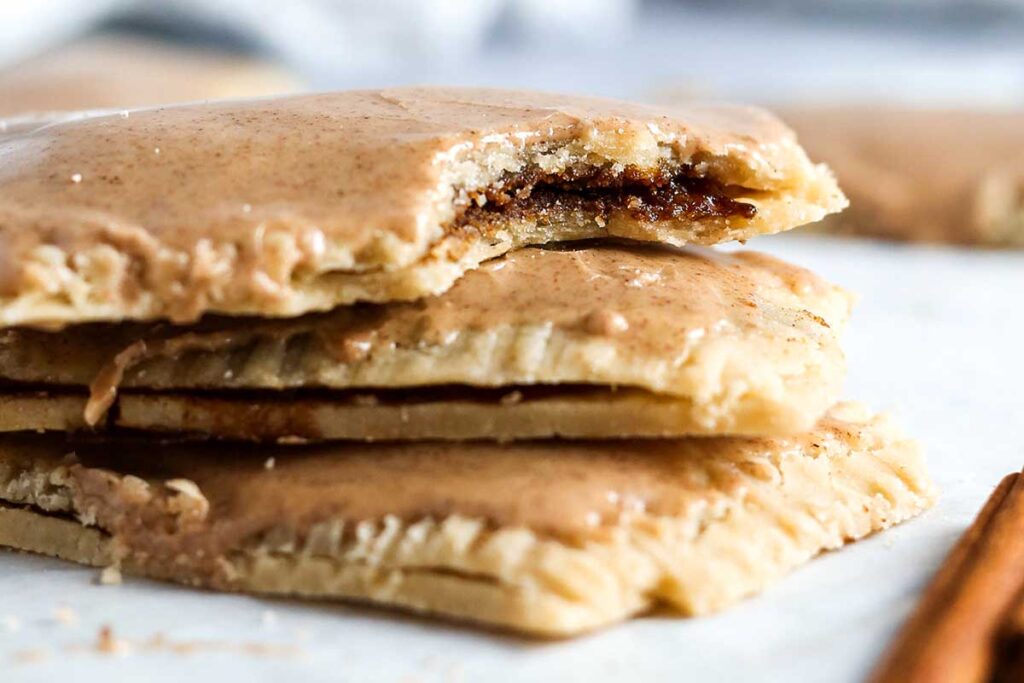A stack of homemade cinnamon pop tarts