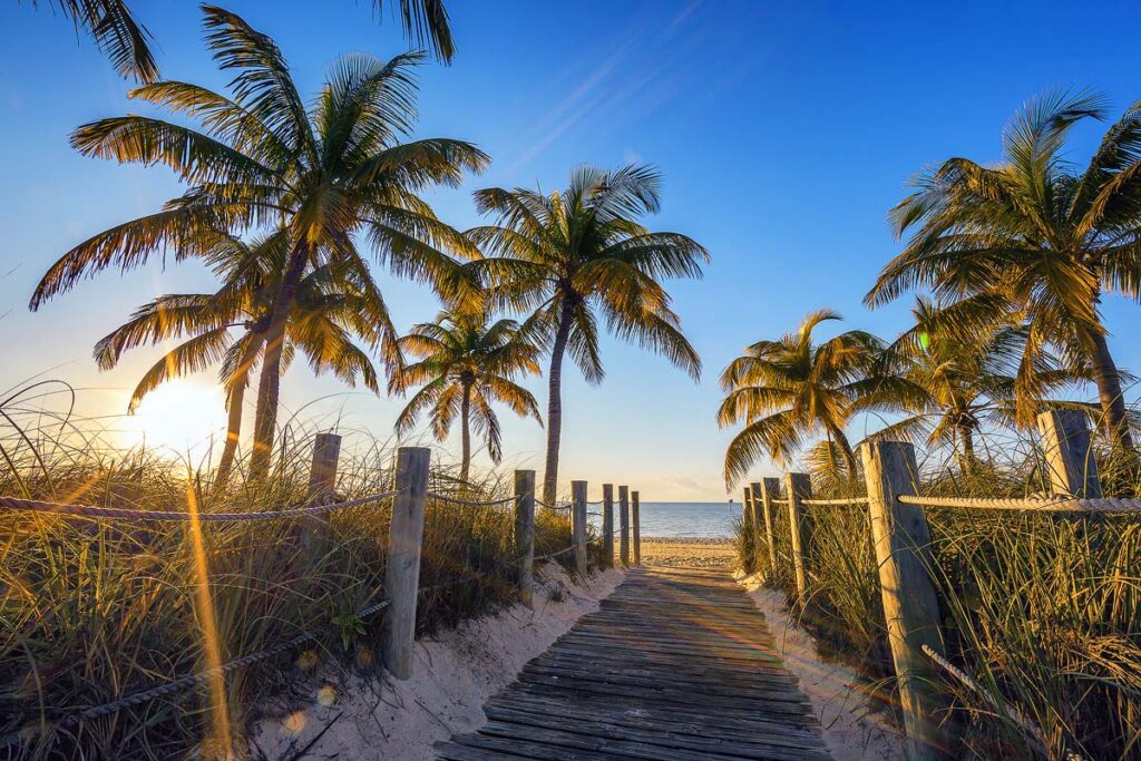 Famous passage to the beach in Key West.