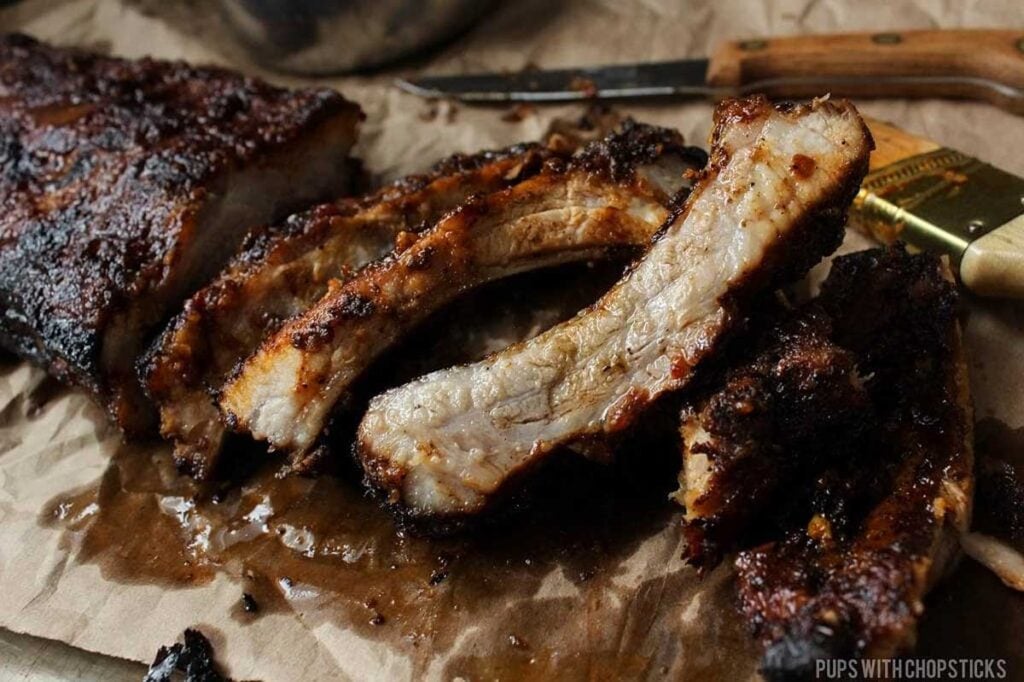 A rack of sticky cola ribs.