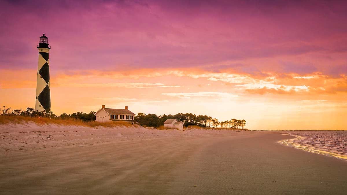 Cape Lookout at Sunset.