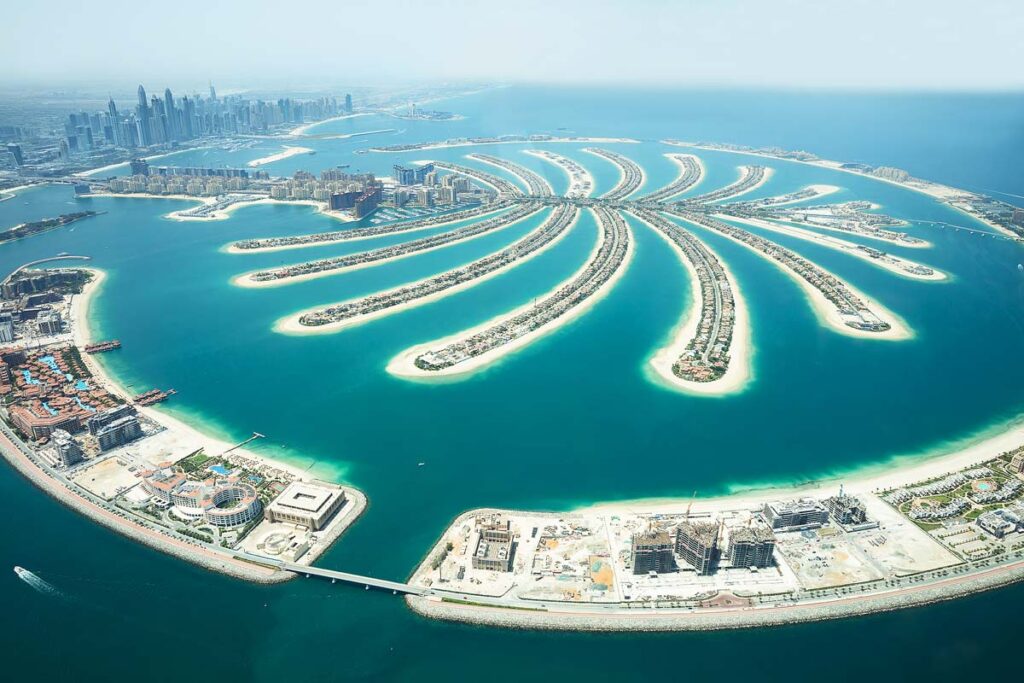 An Artificial Jumeirah Palm Island On Sea, Dubai, United Arab Emirates