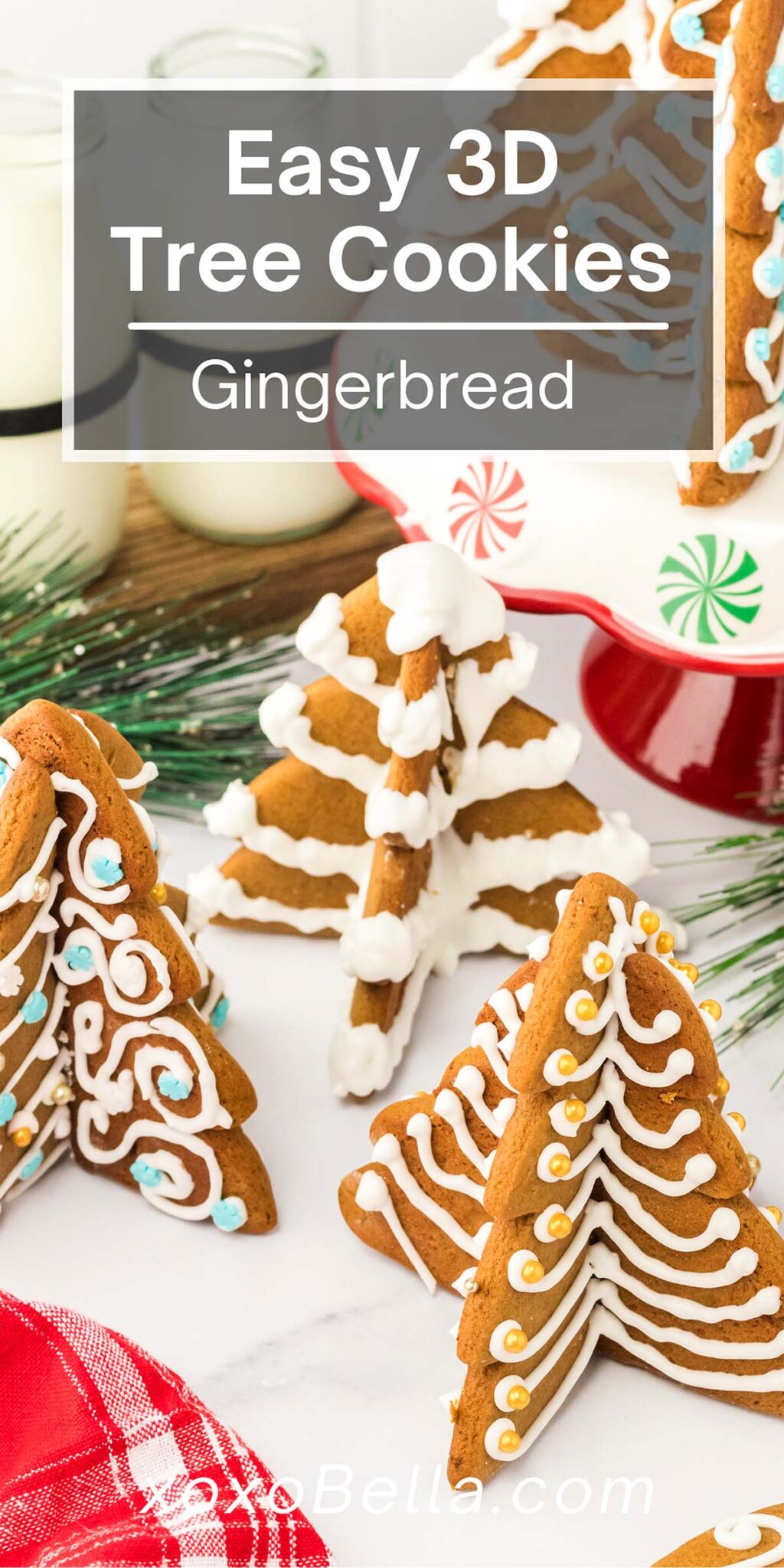 3D Gingerbread Tree Cookies xoxoBella