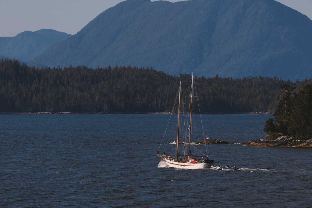 Sailboat in the water.