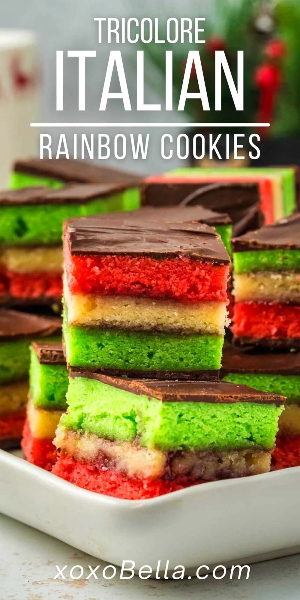 Italian Rainbow Cookies - XoxoBella