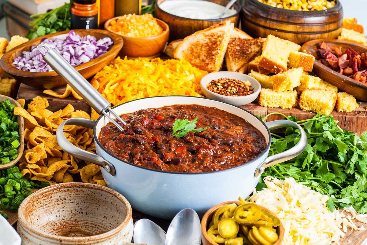 The Ultimate Chili Bar (or Charcuterie Board) xoxoBella