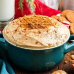 A bowl of gingerbread dip.