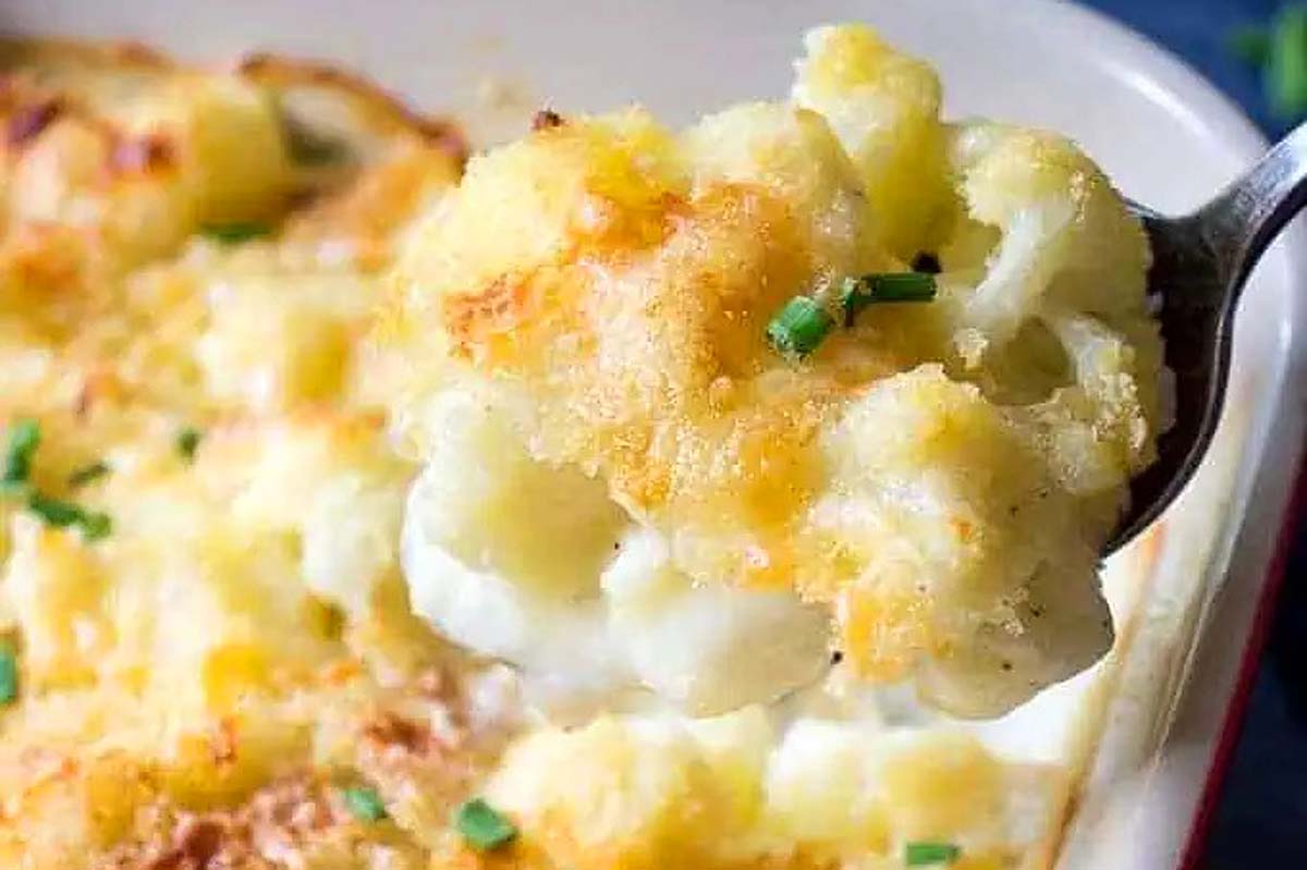 Cauliflower au gratin.