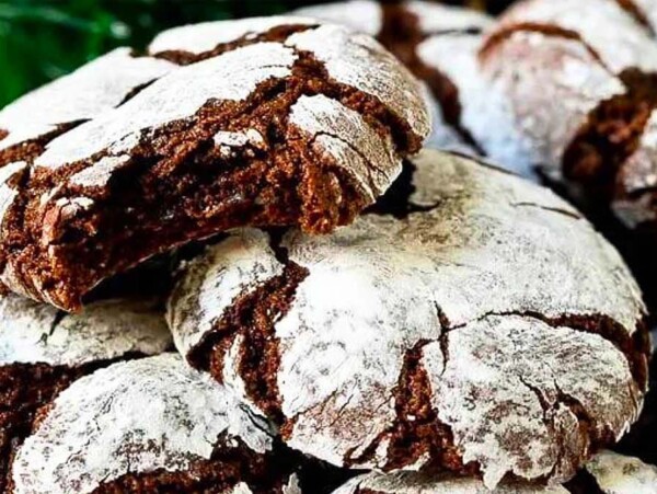 Chocolate Crinkle Cookies.