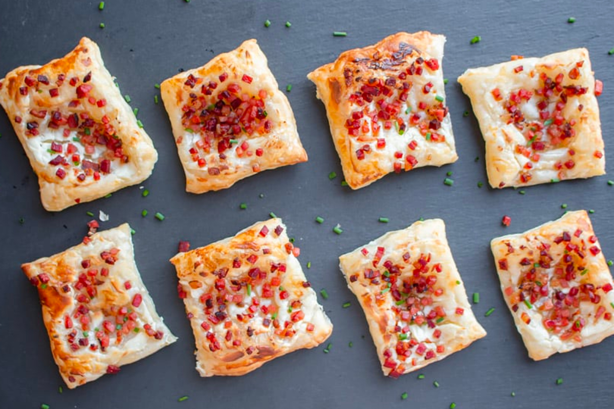 These delectable Pomegranate and Goat Cheese Tarts are the perfect addition to your New Year's Eve party menu.
