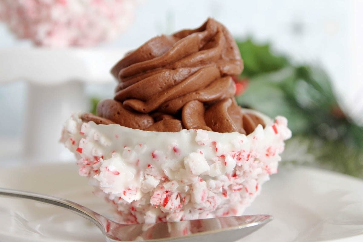 Christmas bark recipes with chocolate peppermint cups and candy canes.