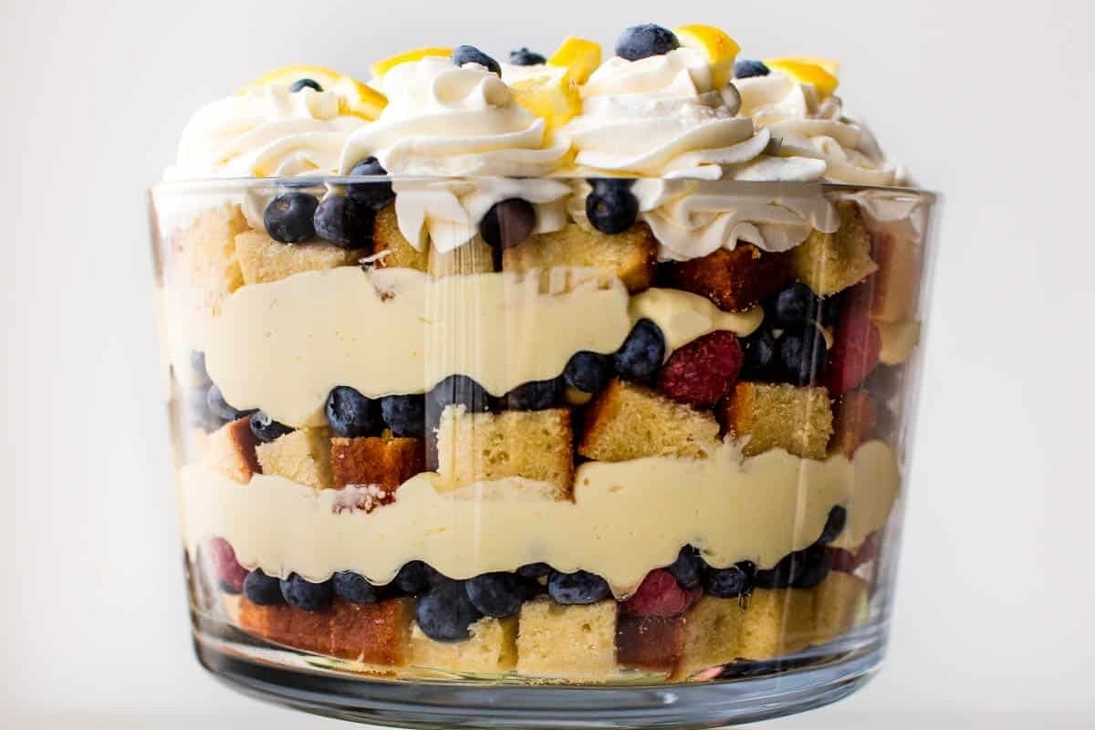 A fruity and creamy Christmas trifle recipe.