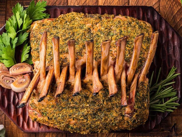 Smoked Rack of Lamb.