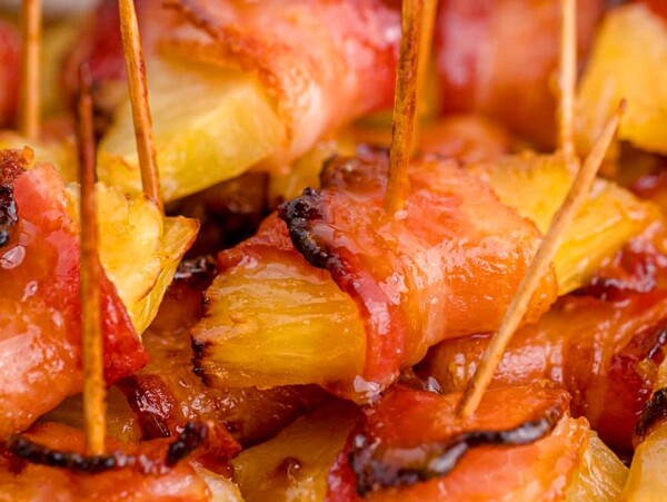 Air Fryer Bacon Wrapped Pineapples.