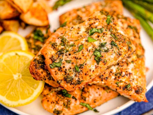Lemon Garlic Salmon.