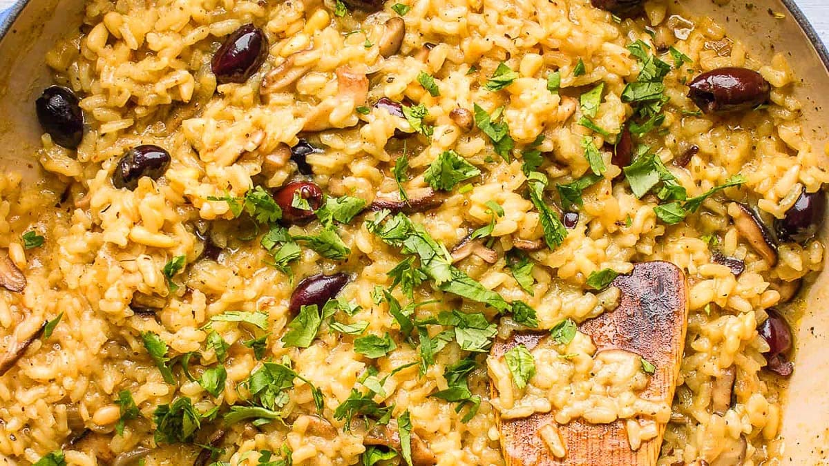 Mushroom Risotto. 