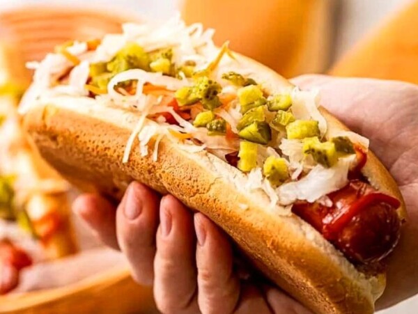 Air Fryer Hot Dogs.