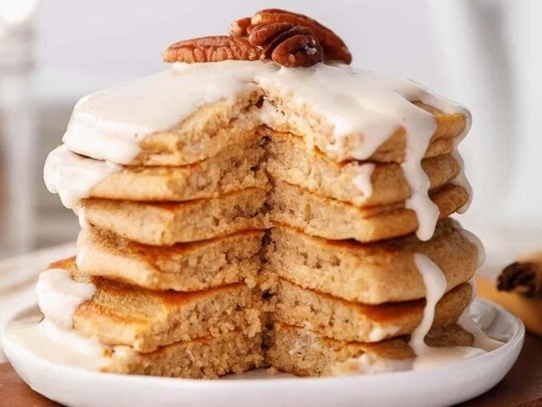 Cinnamon Brown Sugar Pancakes Recipe.