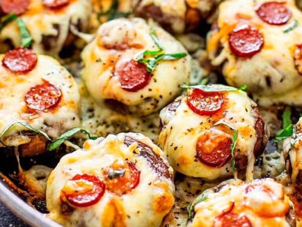 Pizza Stuffed Mushrooms