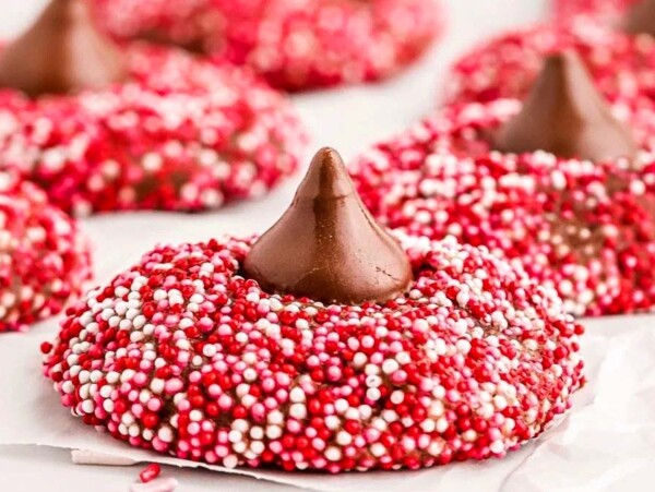 Chocolate Hershey Kiss Cookies Recipe.