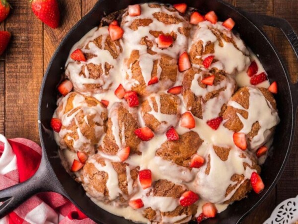 Baked French Toast Maple Cinnamon Skillet.