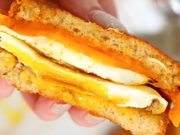 Grilled Cheese And Egg Sandwich.
