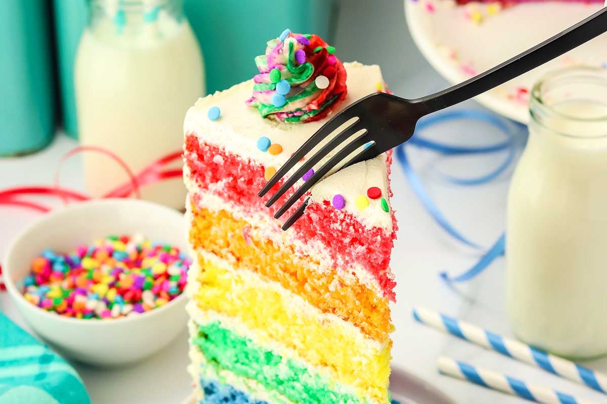 Rainbow Layer Cake - xoxoBella