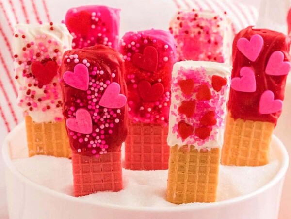Valentine’s Day Sugar Wafer Cookies.