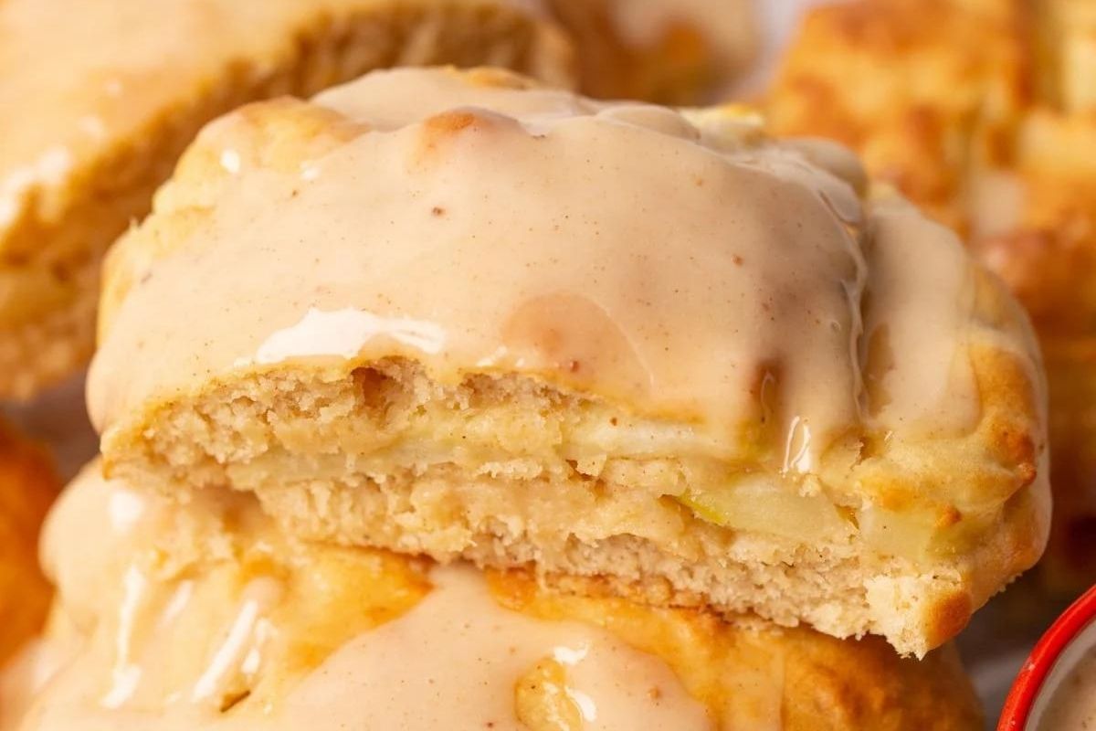 Father's Day breakfast: freshly baked biscuit topped with creamy gravy.