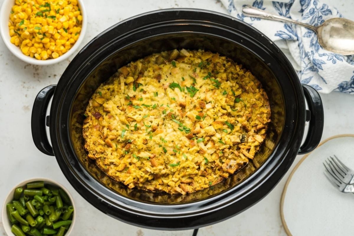 A crock pot of slow cooker recipes.