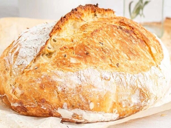 Crusty Rosemary Parmesan Bread.