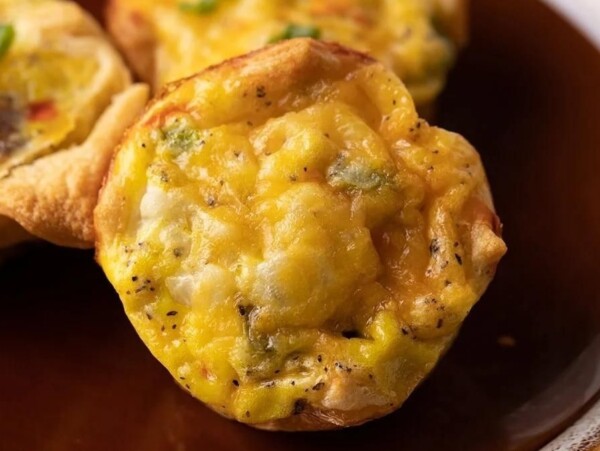 Easy Breakfast Crescent Roll Egg Cups.