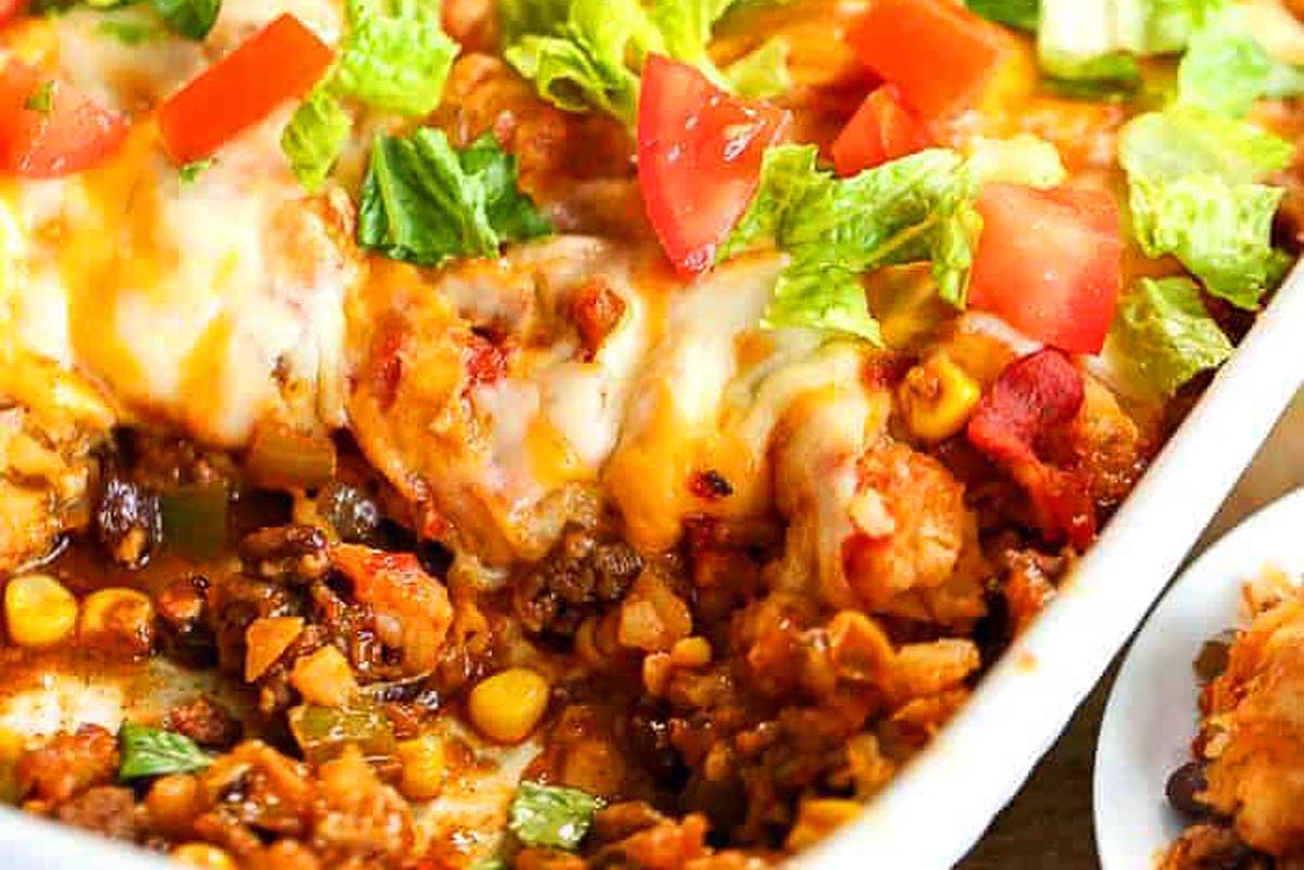 Taco Tater Tot Casserole.