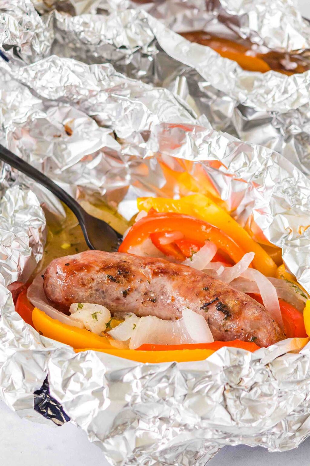 Sausage and Peppers Foil Packs xoxoBella
