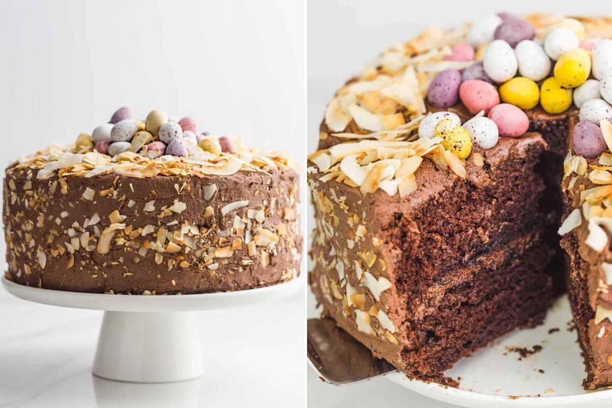 Chocolate Easter Nest Cake.