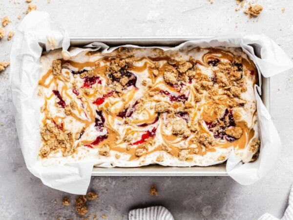 Peanut Butter and Jelly Ice Cream.