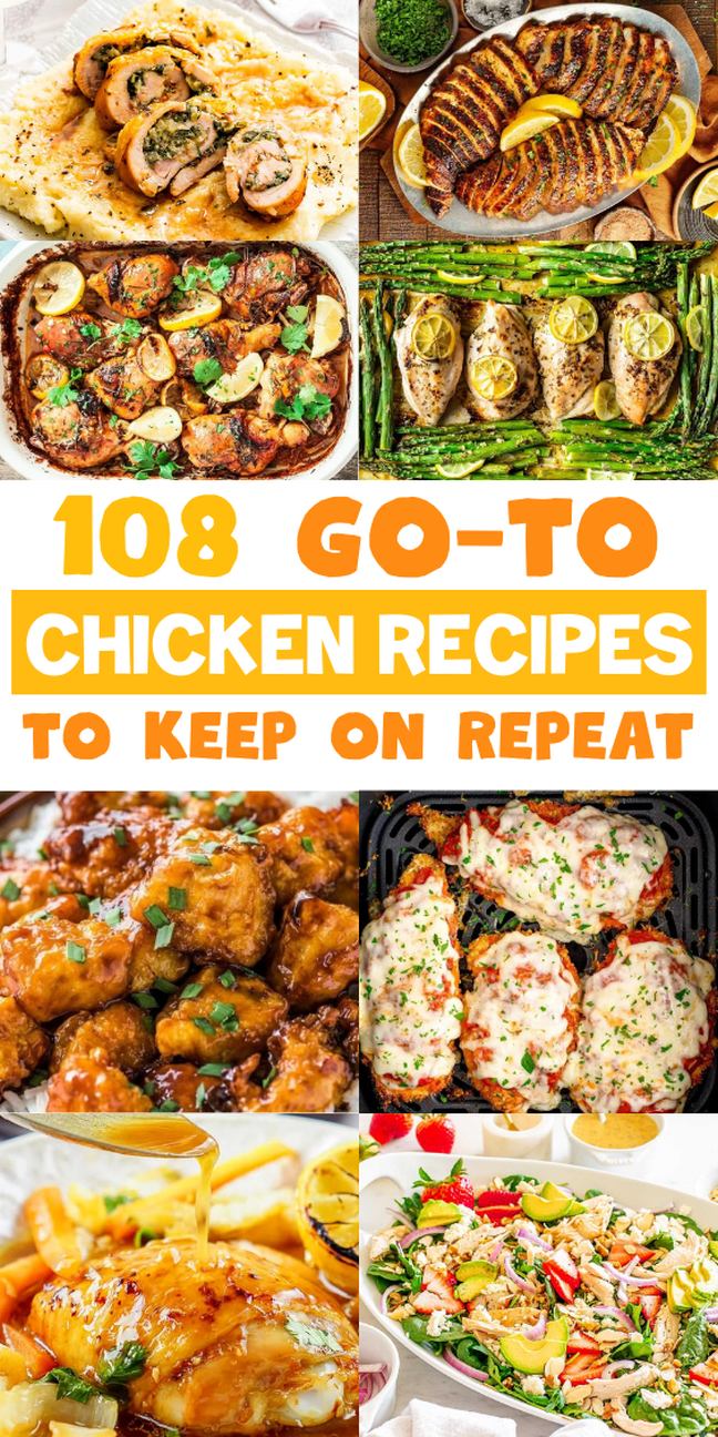 Collage of various chicken dishes—discover your new favorite chicken recipes today.