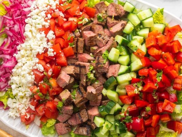 Chopped Flank Steak Salad.