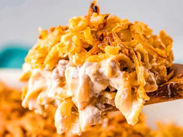 French Onion Beef Casserole.