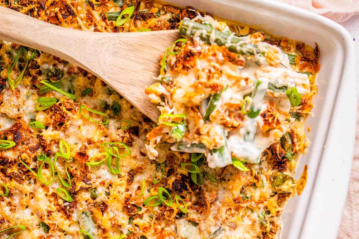Green Bean Casserole With Cream Cheese.