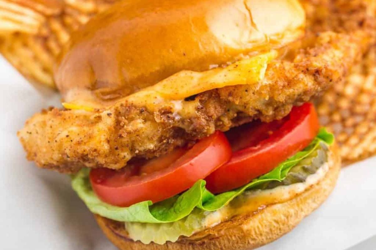 Homemade Chick-Fil-A Chicken Sandwich.