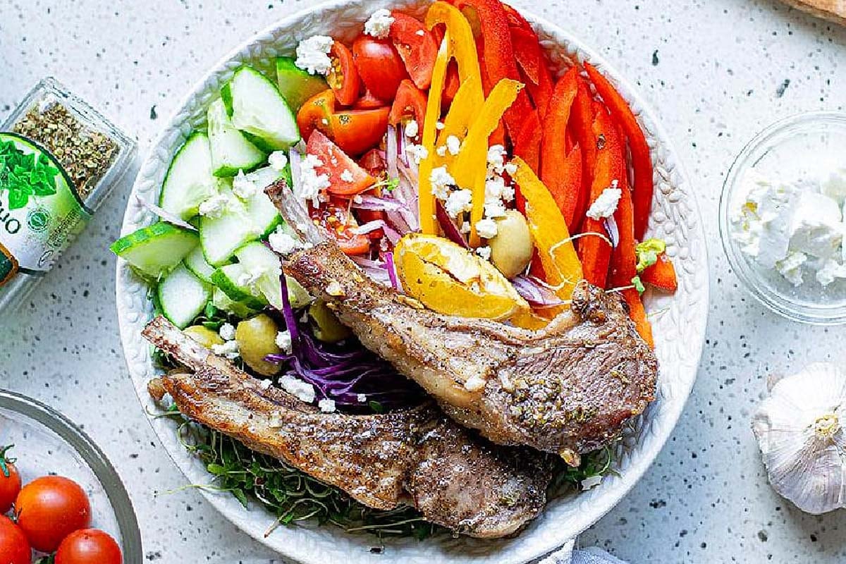 Juicy Greek Lemon Baked Pork Chops.