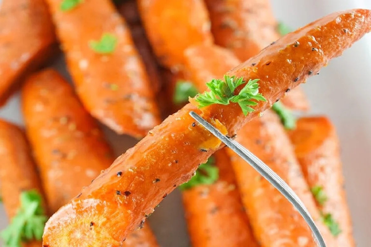 Smoked Carrots With Honey Glaze.