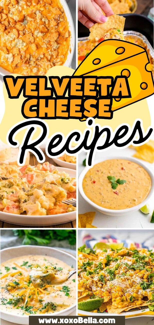 Collage of creamy Velveeta cheese recipes, featuring dips, casseroles, and pasta dishes perfect for any occasion.