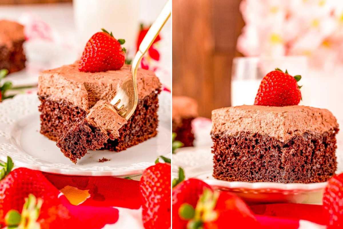Chocolate Poke Cake.