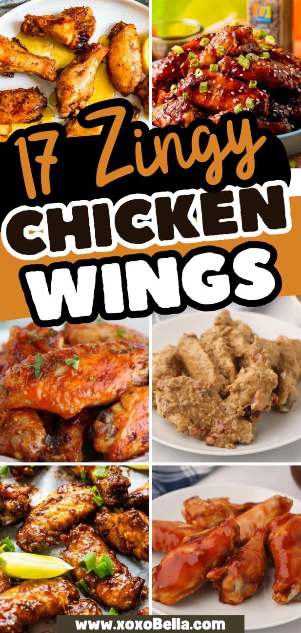 A vibrant collage of mouthwatering Chicken Wings dishes,