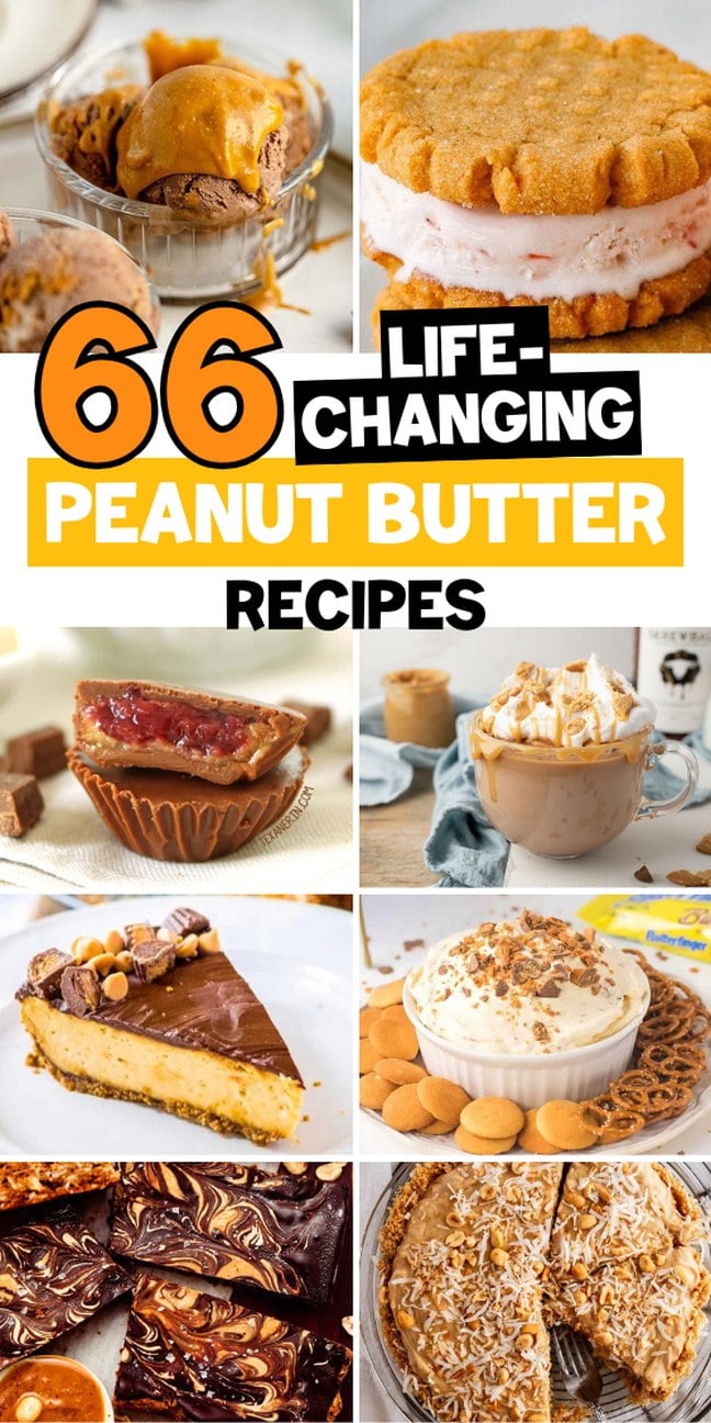A collage of irresistible peanut butter desserts. Discover your new favorite peanut butter recipe.