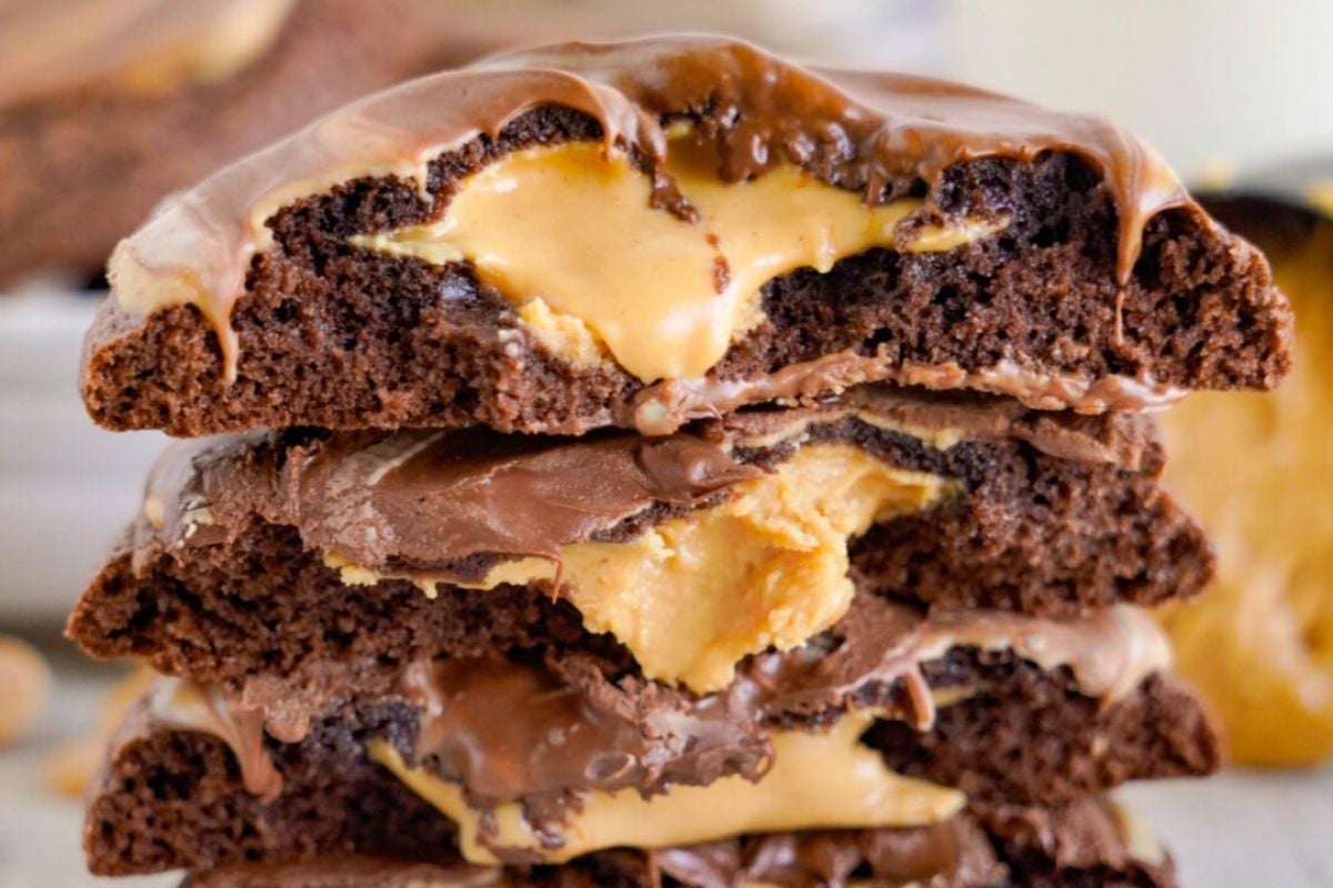 Easy Peanut Butter Brownie Cookies!.