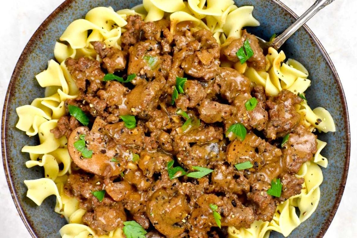 Ground Beef Stroganoff.