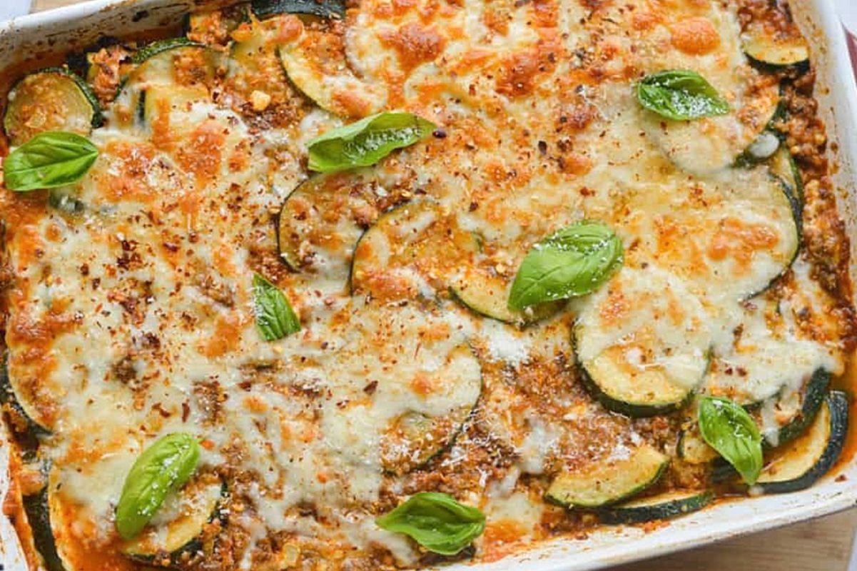 Ground Beef Zucchini Casserole.