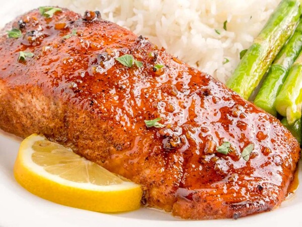 Air Fryer Honey Garlic Salmon.